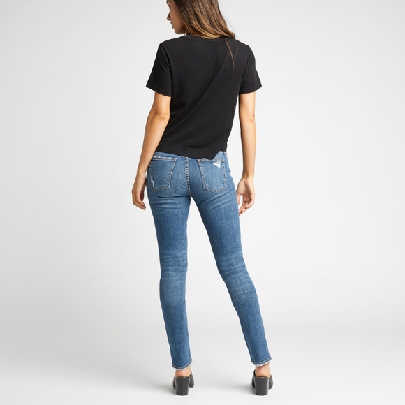 Silver Jeans Avery High Rise Slim Leg Jeans - Picture 2 of 10